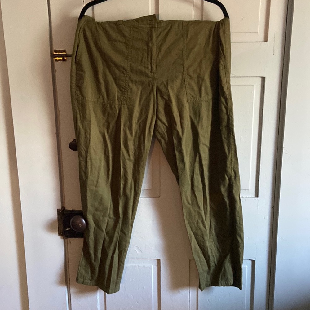 Eileen Fisher green pant, size 14